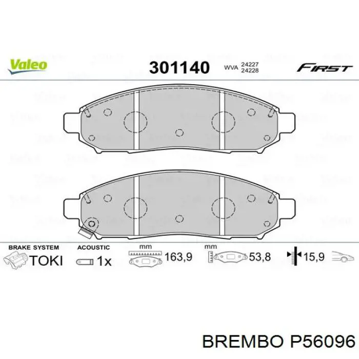 Pastillas de freno P56096 Brembo