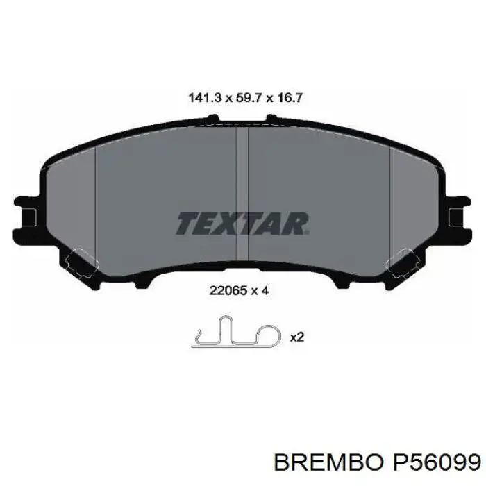 P56099 Brembo pastillas de freno delanteras