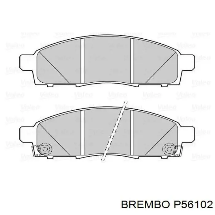 Pastillas de freno delanteras Brembo P56102