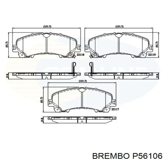 Pastillas de freno P56106 Brembo