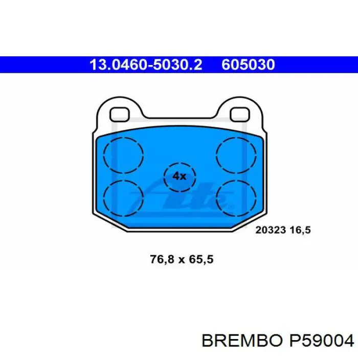 P59004 Brembo pastillas de freno delanteras