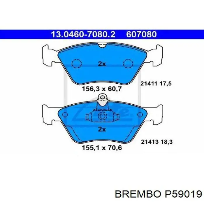 P 59 019 Brembo pastillas de freno delanteras