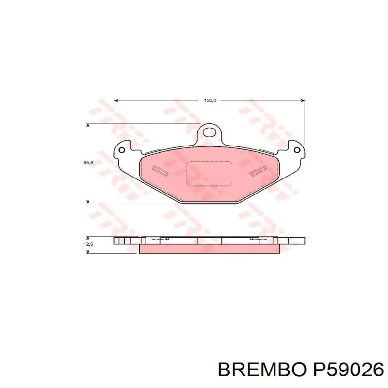 P59026 Brembo pastillas de freno traseras