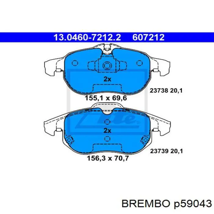 Pastillas de freno delanteras Opel Vectra