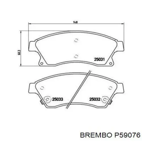Pastillas de freno delanteras Chevrolet Cruze J300