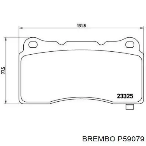 Pastillas de freno delanteras Brembo P59079