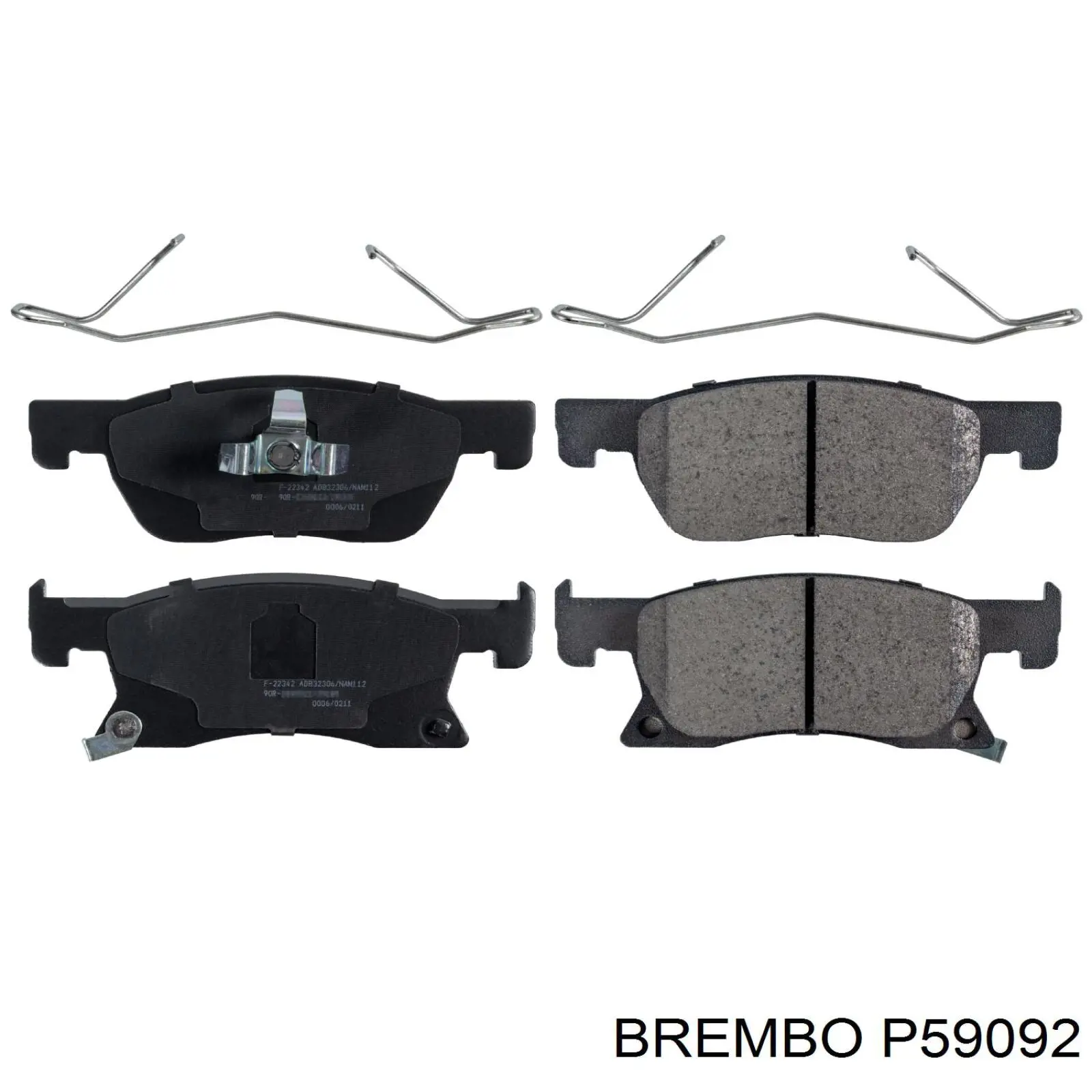 P 59 092 Brembo pastillas de freno delanteras