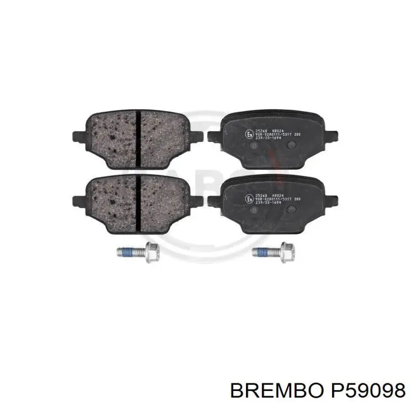 Comprar P59098 Brembo Pastillas de freno traseras