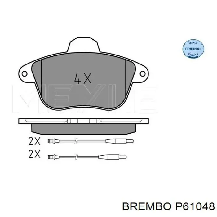 P61048 Brembo pastillas de freno delanteras