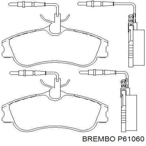 Pastillas freno delanteras Brembo P61060 precio, desde 26,76 EUR