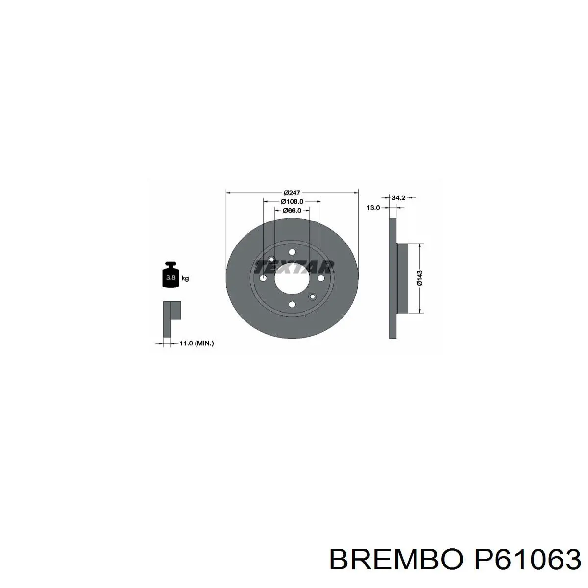 Pastillas de freno P61063 Brembo