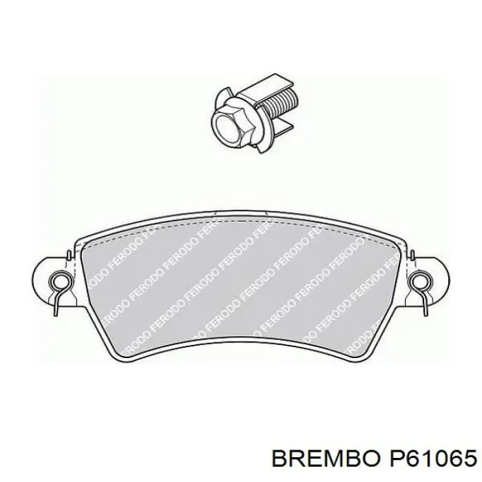 Pastillas de freno delanteras Brembo P61065