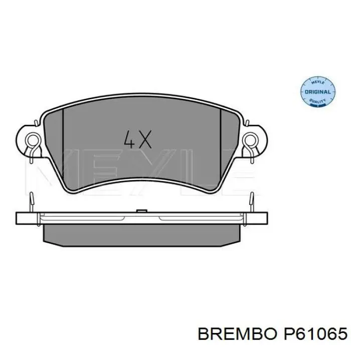 Comprar P61065 Brembo Pastillas delanteras de freno