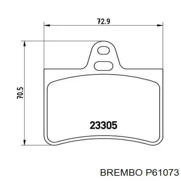 P 61 073 Brembo pastillas de freno traseras