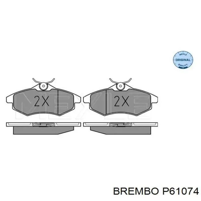 P61074 Brembo pastillas de freno delanteras