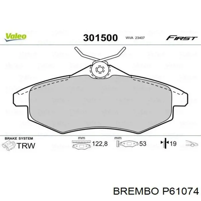 Pastillas de freno P61074 Brembo
