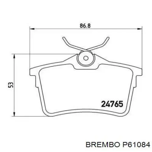 P61084 Brembo pastillas de freno traseras