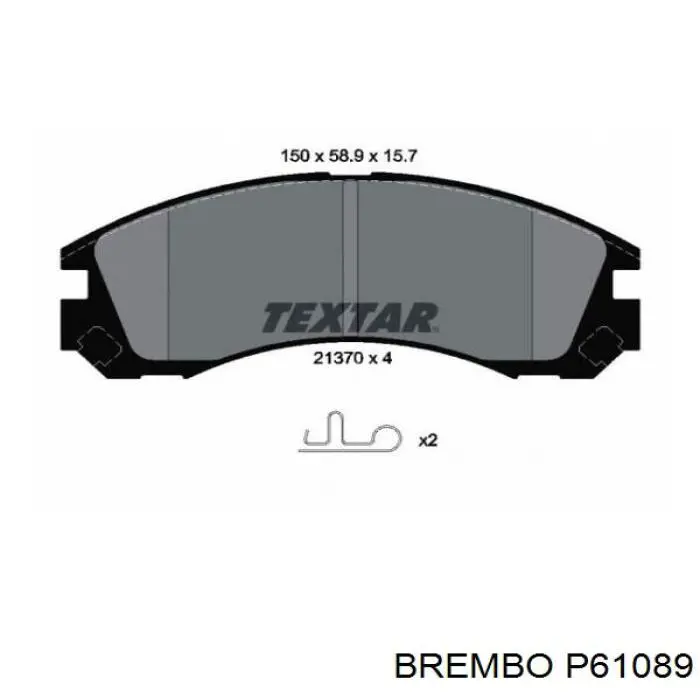 Comprar P61089 Brembo Pastillas delanteras de freno