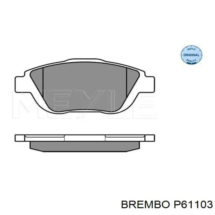 Comprar P61103 Brembo Pastillas delanteras de freno
