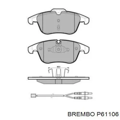 P61106 Brembo Pastillas delanteras
