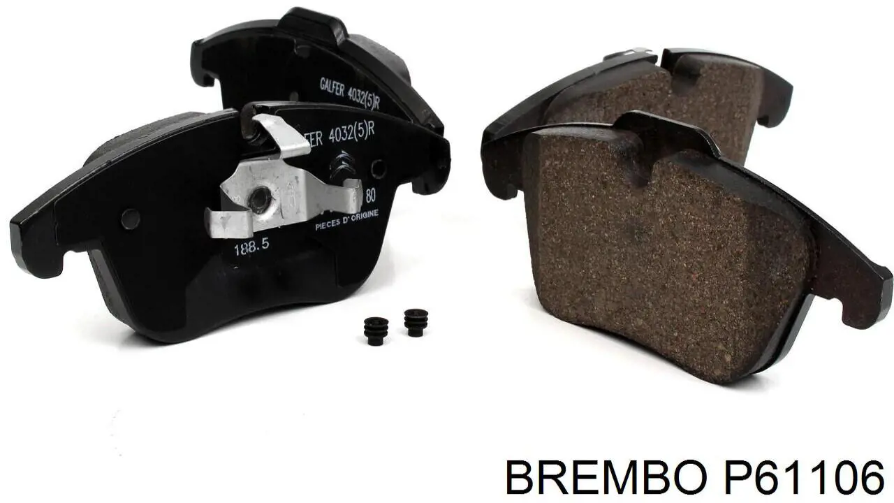 Comprar P61106 Brembo Pastillas delanteras de freno