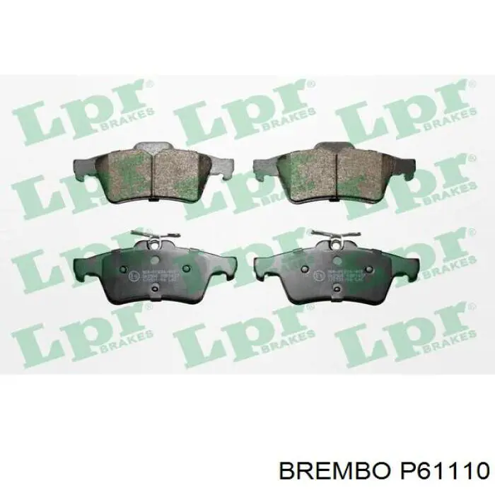 Comprar P61110 Brembo Pastillas de freno traseras