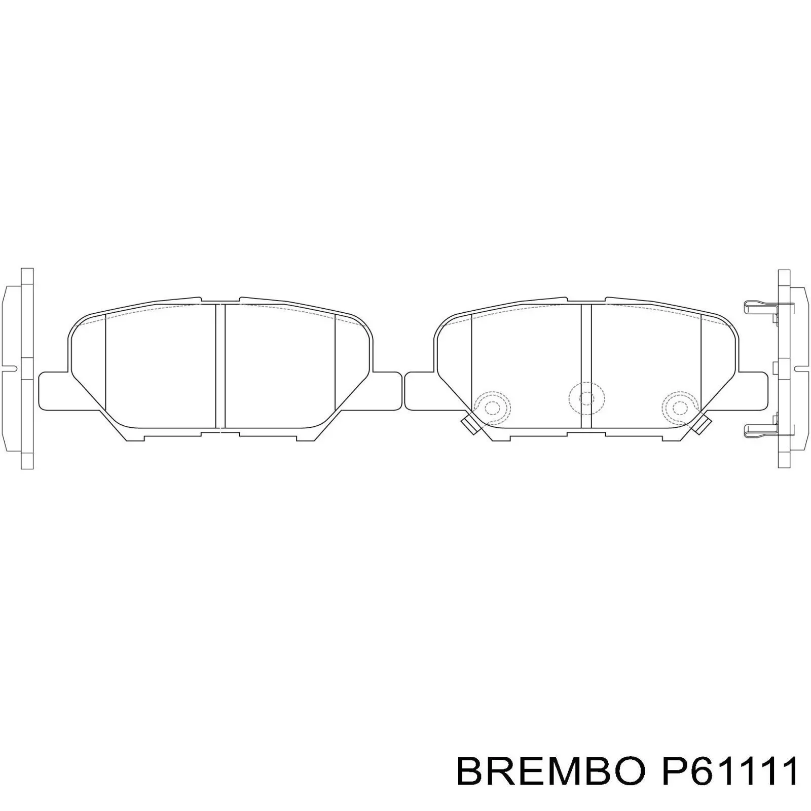 Pastillas de freno traseras P61111 Brembo