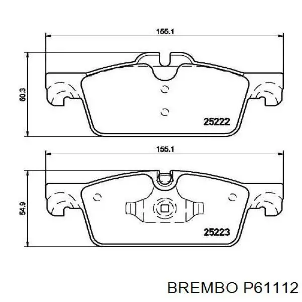 Pastillas freno delanteras Brembo P61112 precio, desde 32,89 EUR