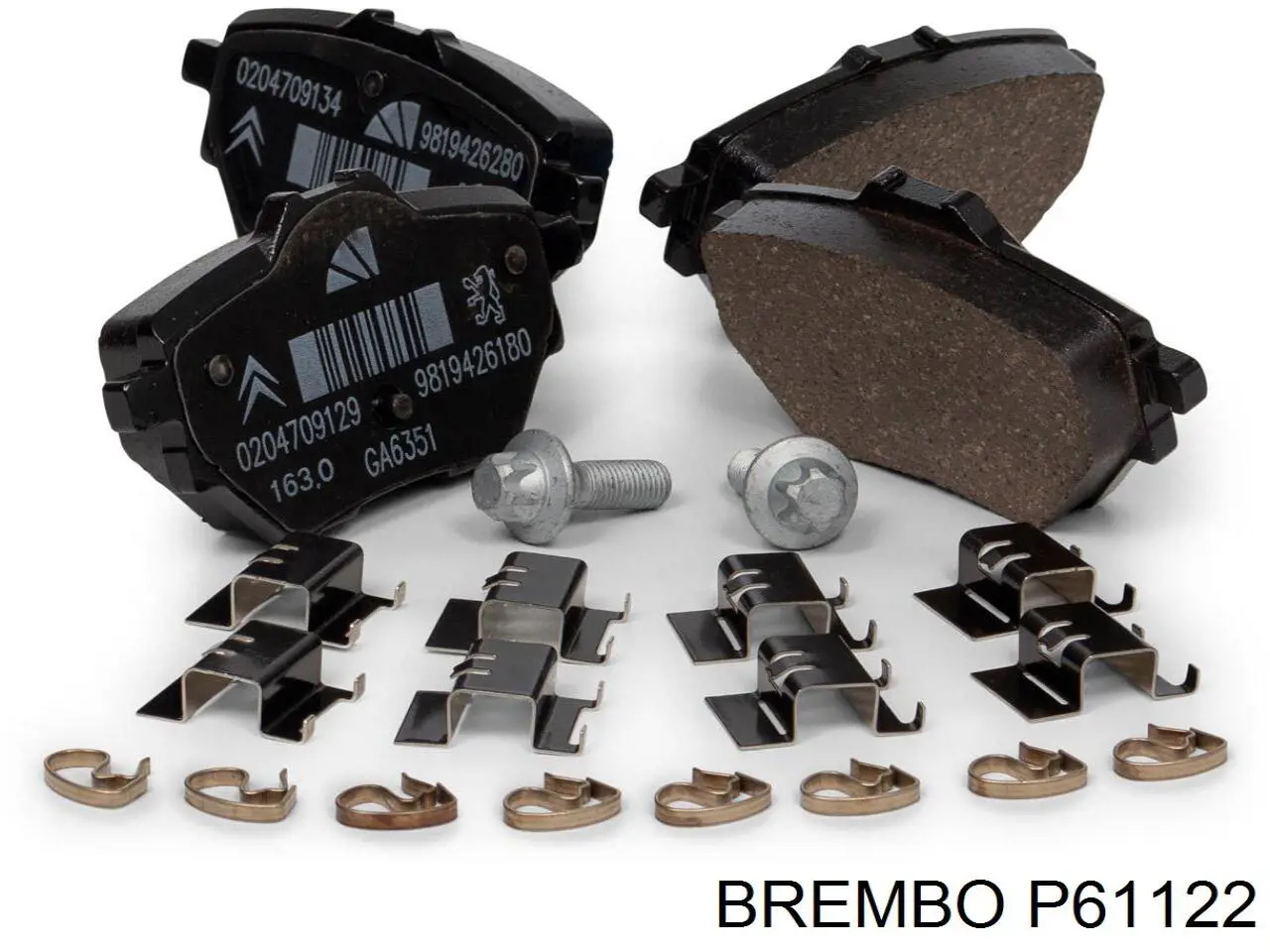P61122 Brembo Pastillas freno traseras