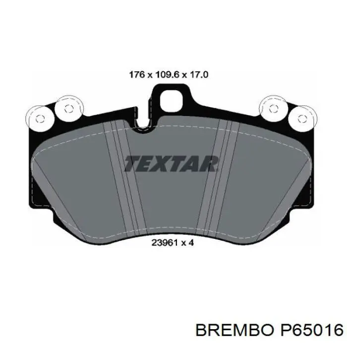 P 65 016 Brembo pastillas de freno delanteras