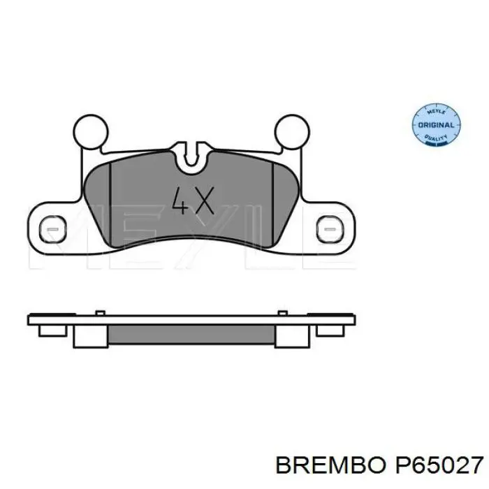 P65027 Brembo pastillas de freno traseras