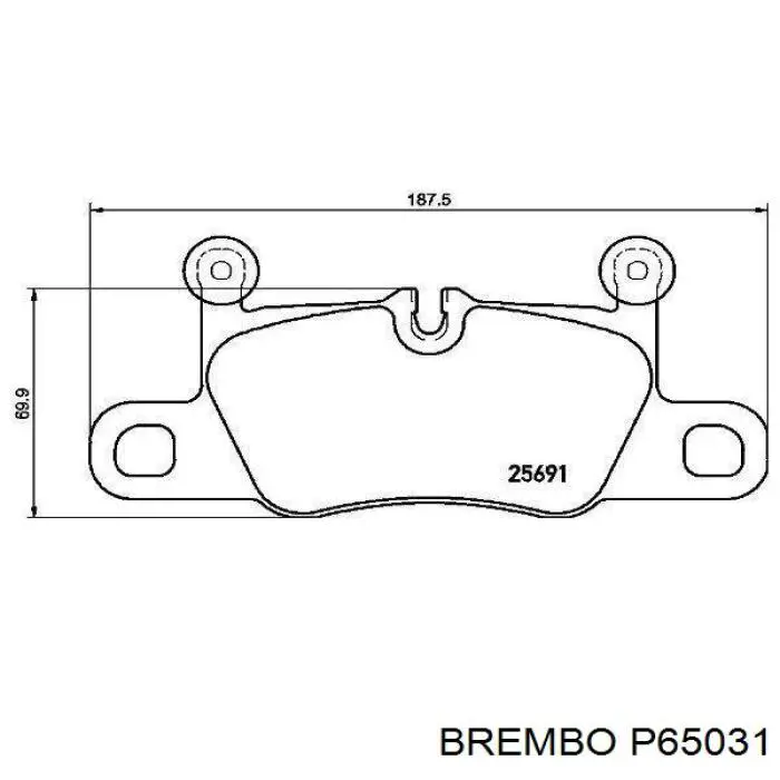 Comprar P65031 Brembo Pastillas de freno traseras
