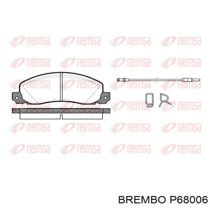 P68006 Brembo pastillas de freno delanteras