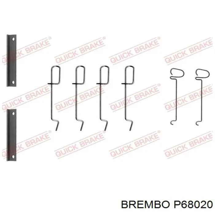 P 68 020 Brembo pastillas de freno delanteras