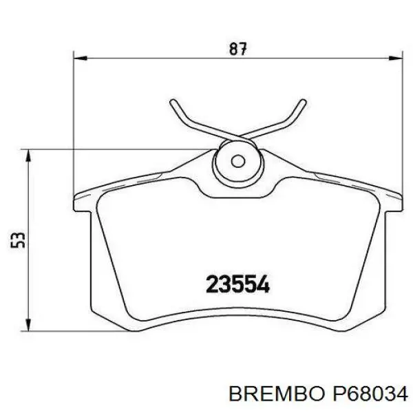 Comprar P68034 Brembo Pastillas delanteras de freno