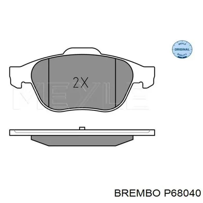 P 68 040 Brembo pastillas de freno delanteras