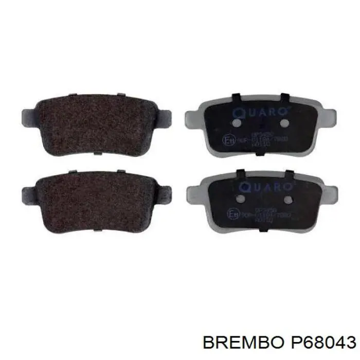 Pastillas de freno traseras P68043 Brembo