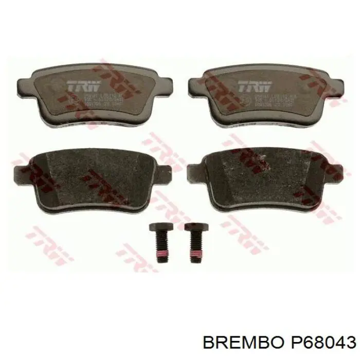 Pastillas traseras Brembo P68043