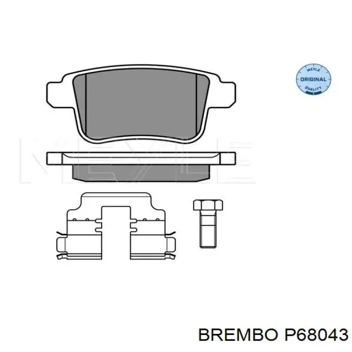 P68043 Brembo Pastillas freno traseras