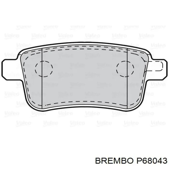Pastillas traseras de freno Brembo P68043 precio, desde 19,54 EUR