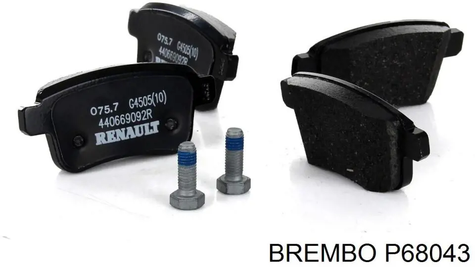 Comprar P68043 Brembo Pastillas de freno traseras