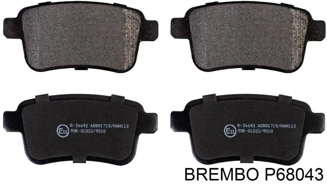 Pastillas traseras de freno Brembo P68043 precio, desde 19,54 EUR