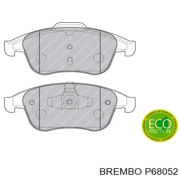 P68052 Brembo pastillas de freno delanteras