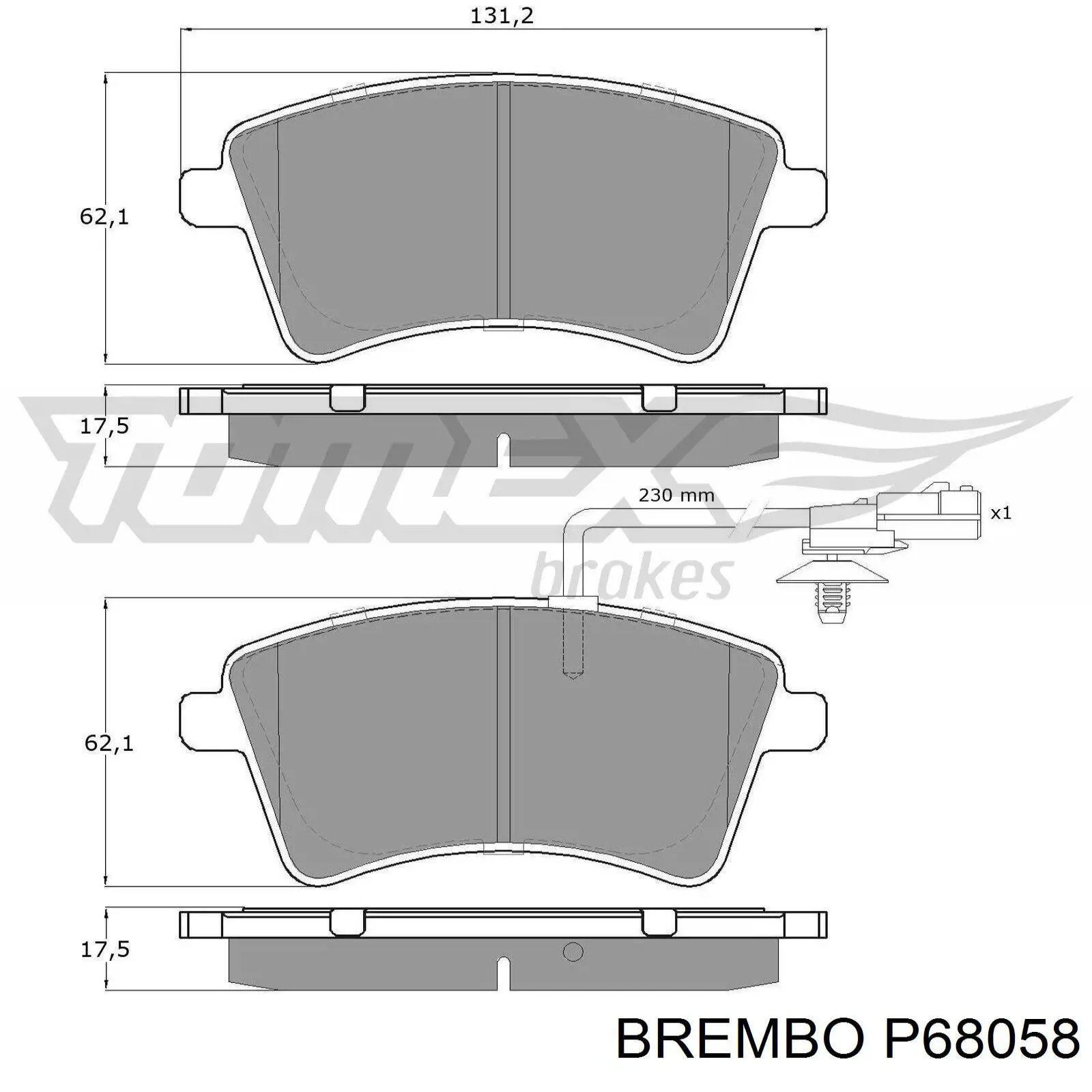 P68058 Brembo pastillas de freno delanteras