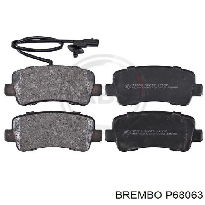 Pastillas de freno traseras P68063 Brembo