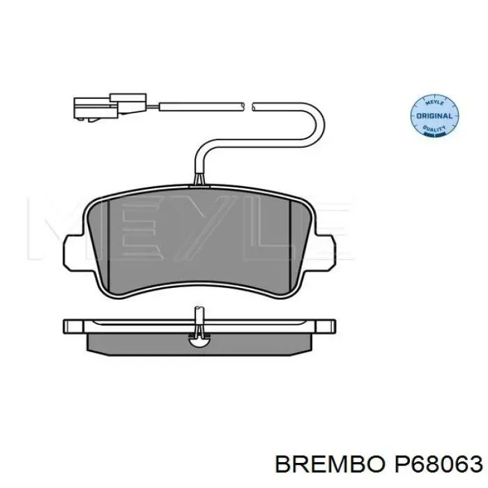 P68063 Brembo pastillas de freno traseras