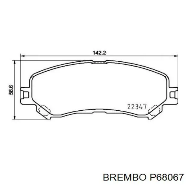 P 68 067 Brembo pastillas de freno delanteras