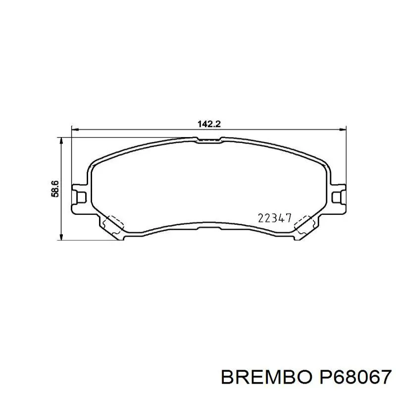 Comprar P68067 Brembo Pastillas delanteras de freno