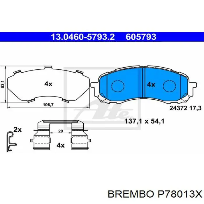 Pastillas de freno delanteras Subaru Impreza 3 GH