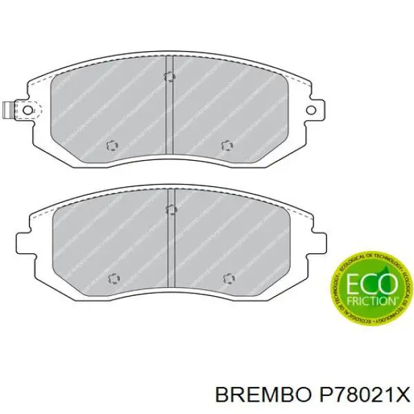 P78021X Brembo pastillas de freno delanteras